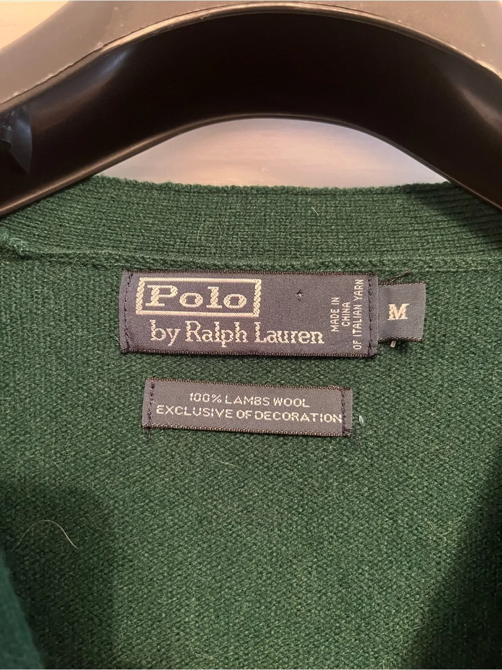 Polo by Ralph Lauren Dark Green V-Neck Button Cardigan